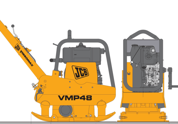 JCB VMP48 - чертежи, габариты, рисунки автомобиля