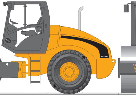 JCB Vibromax VM1220 - drawings, dimensions, figures of the car