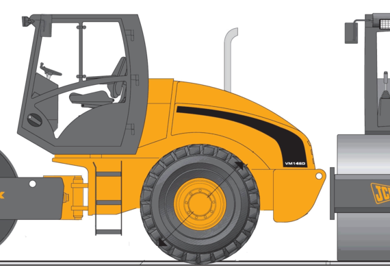 JCB Vibromax VM1450 - drawings, dimensions, figures of the car