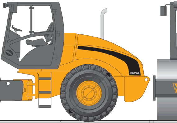 JCB Vibromax VM750 - drawings, dimensions, figures of the car