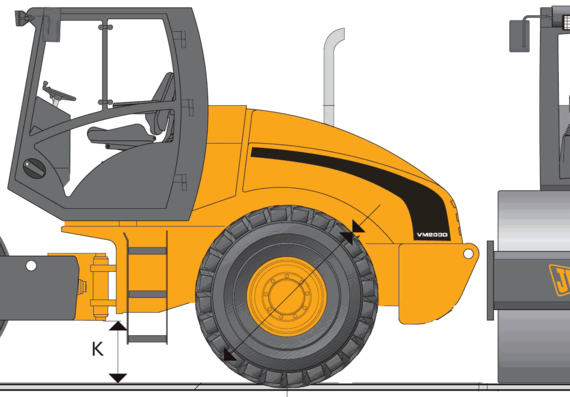 JCB Virbomax VM200D - drawings, dimensions, figures of the car