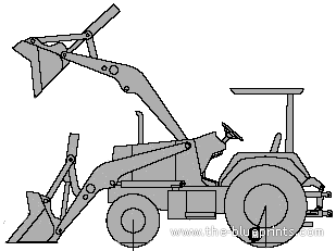 John Deere 210LE Landscape Loader - drawings, dimensions, pictures of the car
