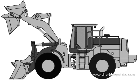John Deere 744J 4wd Loader - drawings, dimensions, pictures of the car