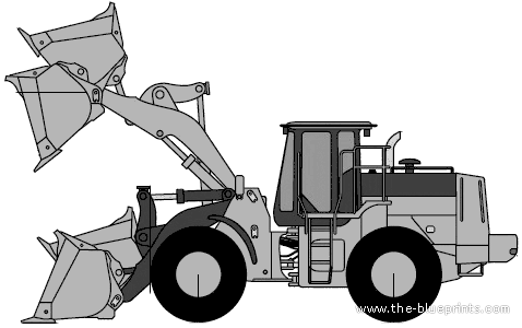John Deere 824J 4wd Loader - drawings, dimensions, pictures of the car