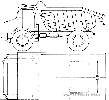 Kaelble KV34 Dump-Truck (1965) - чертежи, габариты, рисунки автомобиля