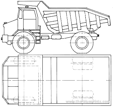 Kaelble KVW34 Dump-Truck (1965) - чертежи, габариты, рисунки автомобиля