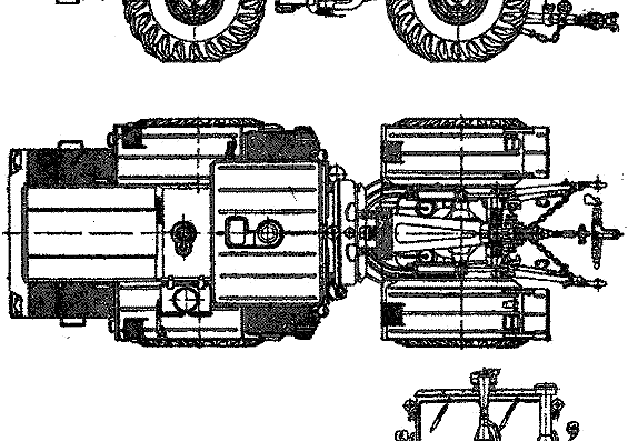 Kirovetz Tractor - чертежи, габариты, рисунки автомобиля