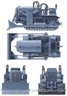 Komatsu G40 Bulldozer - чертежи, габариты, рисунки автомобиля