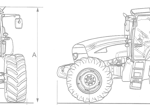 McCormick TTX Agricultural Tractor - чертежи, габариты, рисунки автомобиля
