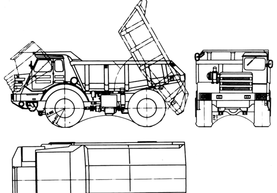 MoAZ-6507 - чертежи, габариты, рисунки автомобиля