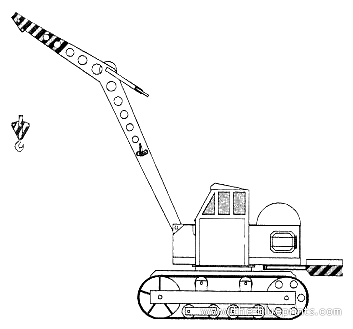 RK3 Crawler Rotary Crane - чертежи, габариты, рисунки автомобиля