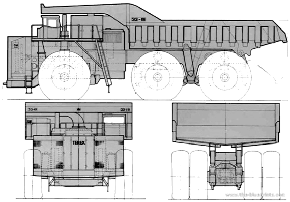 Terex 33-19 Titan Hauler - drawings, dimensions, pictures of the car
