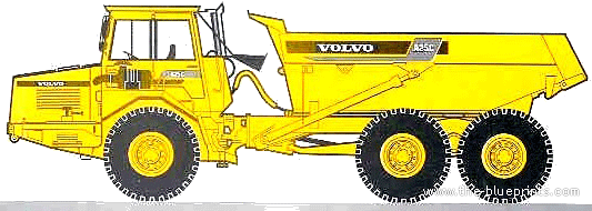 Volvo A25C 22 ton Construction Dump Truck (1997) - чертежи, габариты, рисунки автомобиля