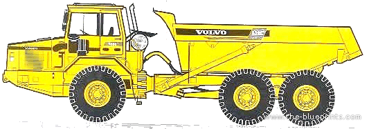 Volvo A30C 27 ton Construction Dump Truck (1997) - чертежи, габариты, рисунки автомобиля