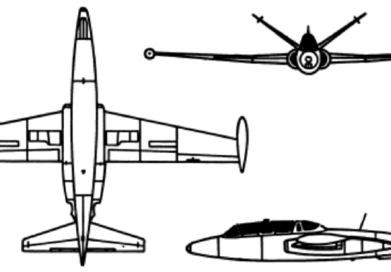 Вертолет Aerospatiale Magister CM.170 - чертежи, габариты, рисунки