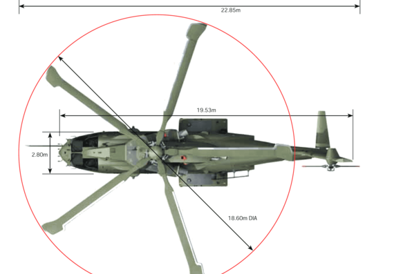 Helicopter AgustaWestland AW101 Helicopter - drawings, dimensions, figures