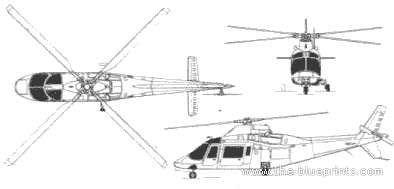 Вертолет AgustaWestland AW109A - чертежи, габариты, рисунки