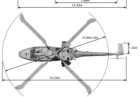Вертолет AgustaWestland AW300 Super Lynx (2007) - чертежи, габариты, рисунки