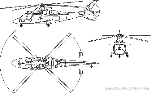Вертолет Augusta A109 Hirundo - чертежи, габариты, рисунки