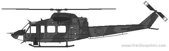 Вертолет Bell CH-146 Griffon - чертежи, габариты, рисунки
