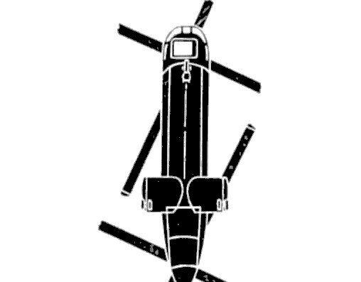 Вертолет Boeing Vertol 107 Chinook - чертежи, габариты, рисунки