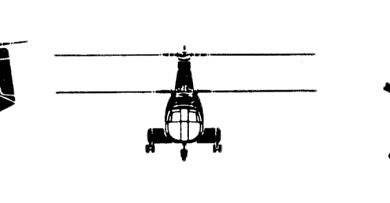Вертолет Boeing Vertol HC-1 Chinook - чертежи, габариты, рисунки