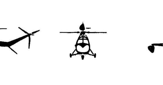 Вертолет Bristol Sycamore - чертежи, габариты, рисунки