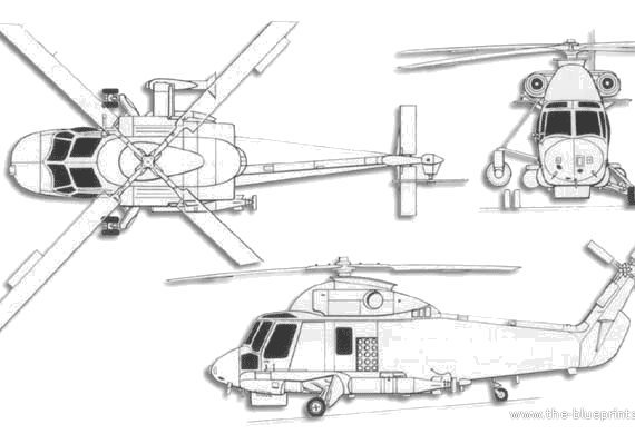 Chopper helicopter - drawings, dimensions, figures