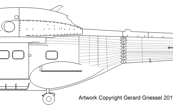Denel Oryx helicopter - drawings, dimensions, figures