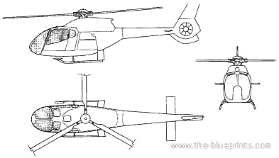 Вертолет Eurocopter EC120 (China) - чертежи, габариты, рисунки