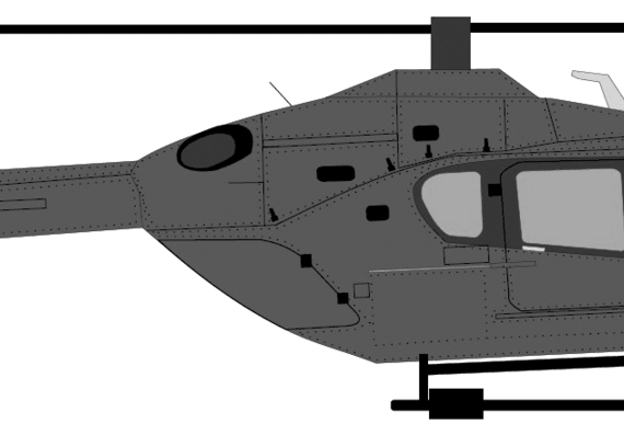 Вертолет Eurocopter EC135 - чертежи, габариты, рисунки