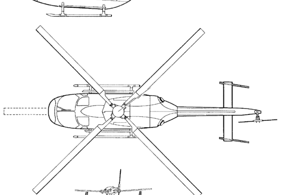 Вертолет Eurocopter TD BK117 C1 - чертежи, габариты, рисунки
