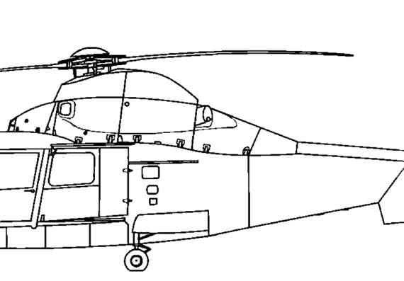 Harbin Z-9A Haitun helicopter - drawings, dimensions, figures