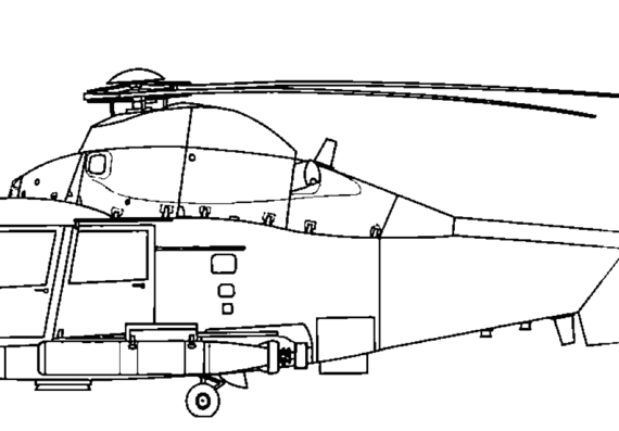 Вертолет Harbin Z-9C Haitun - чертежи, габариты, рисунки