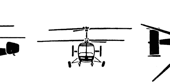 Вертолет Kamov Ka-15 - чертежи, габариты, рисунки