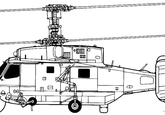 Вертолет Kamov Ka-25C Hormone - чертежи, габариты, рисунки