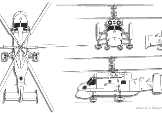 Kamov Ka-25 Hormone helicopter - drawings, dimensions, figures
