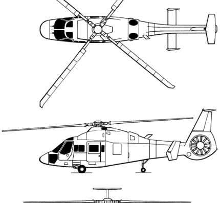 Вертолет Kamov Ka-60 Kasatka - чертежи, габариты, рисунки
