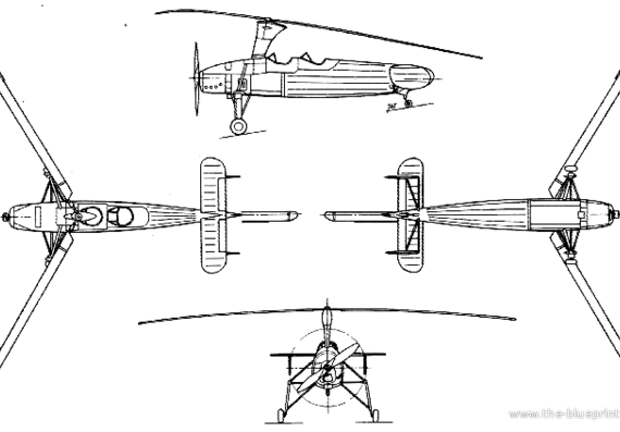 Kayaba Ka-Go helicopter - drawings, dimensions, figures