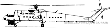 The MiL Mi-10K Harke helicopter - drawings, dimensions, pictures