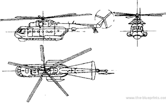 Вертолет Mil Mi-14 Haze - чертежи, габариты, рисунки