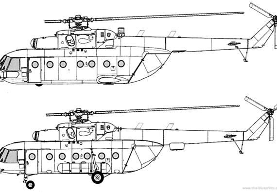 Вертолет Mil Mi-18 - чертежи, габариты, рисунки