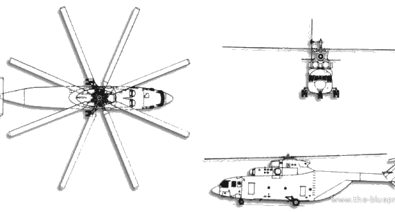 Вертолет Mil Mi-26 Halo - чертежи, габариты, рисунки