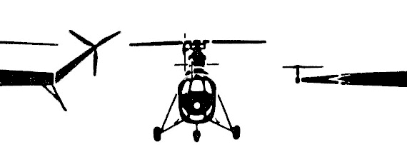 Вертолет Mil Mi-2 Hare - чертежи, габариты, рисунки