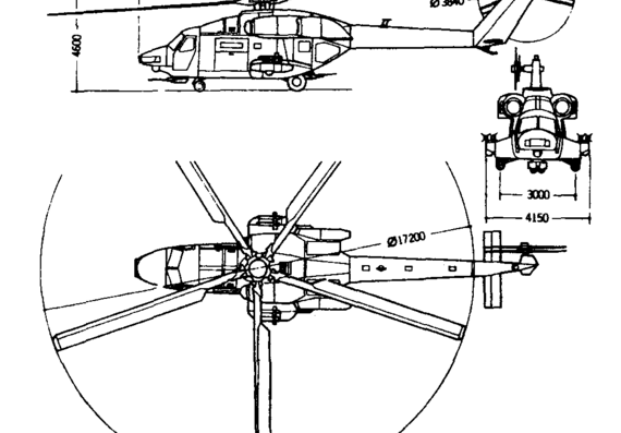 Mil Mi-40 helicopter - drawings, dimensions, figures