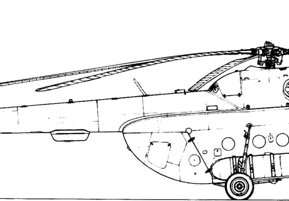 Вертолет Mil Mi-8 - чертежи, габариты, рисунки