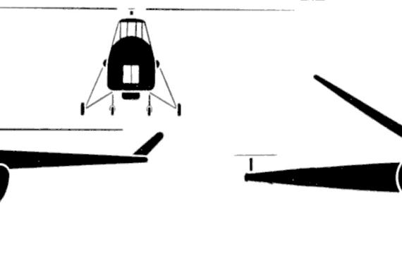 Вертолет Mil Type 36 Hound - чертежи, габариты, рисунки