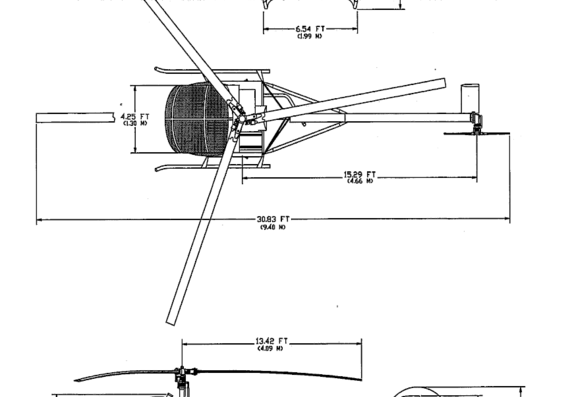 Helicopter N6148V-1 - drawings, dimensions, figures