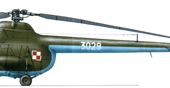 Вертолет PZL SM-2 - чертежи, габариты, рисунки