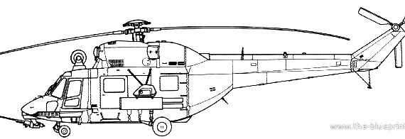 Вертолет PZL W-3WB Sokol - чертежи, габариты, рисунки
